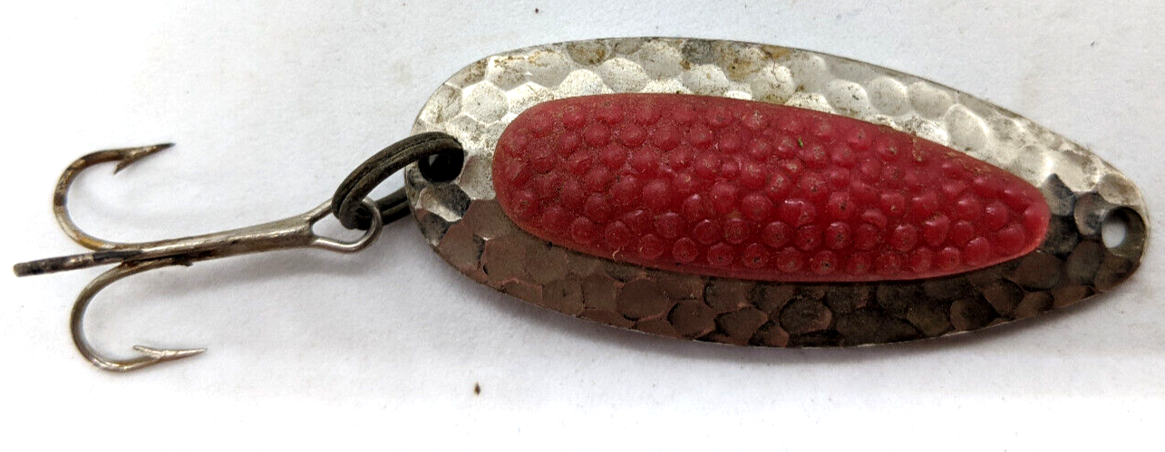 Vintage Spoon Fishing Lure: Nebco Pixee No. 42 1/2 oz. RED/ SILVER